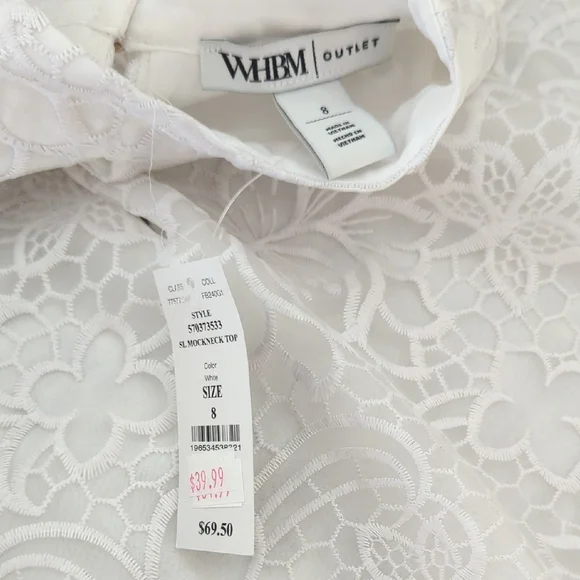 White House Black Market Floral Lace Blouse - Picture 2 of 8